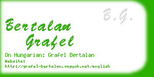 bertalan grafel business card
